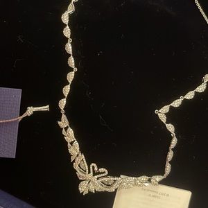 Diamond swan necklace